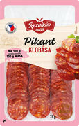 PENNY kmotrova klobasa pikant 75g reznikuv talir